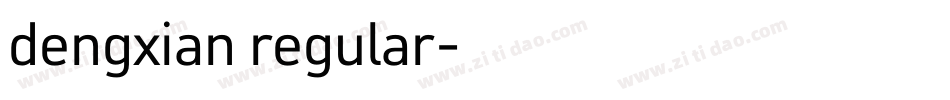 dengxian regular字体转换